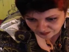 Spanking Her Big Mature Butt on Cam