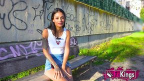 colombian sex freak casting in spain. breiny zoe fucks a big cock on fakings