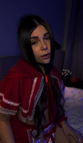 Red cape, long hair