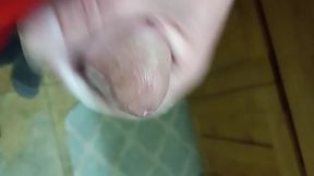 Fapping hard in bathroom mini cum shot