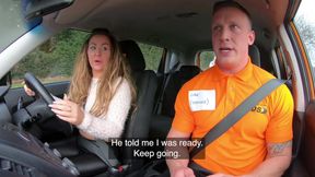 Newbie Instructor's Wild Lesson in Steamy Cab