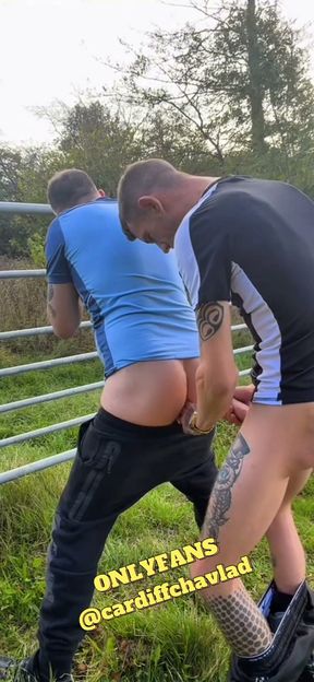 Horny UK Scally Chav Breeds Submissive DILF In Public