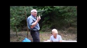 Old Man Fucks Sexy Girl and His Wife Masturbates