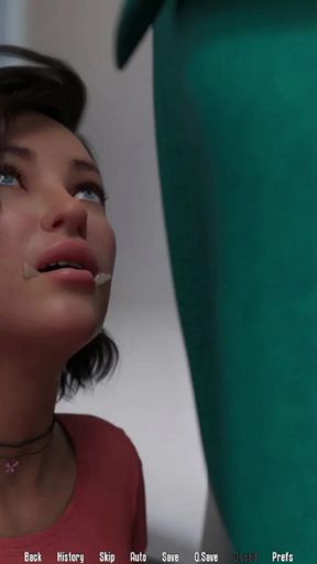 Petite Shemale Sucking Boss Cock For Her Job   Clip 1