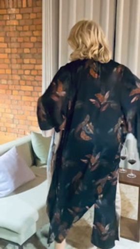 Mature Crotchless sheer teddy