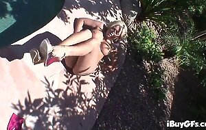 Christa Moore Striptease and fingering her pussy