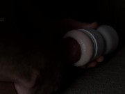 My Big Dick Struggles to Fit in a Tight Fleshlight Hole (POV)
