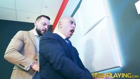 ”New co-worker Alan Vicenzo offered his butthole to get screwed by Sir Peter”