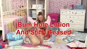 Bum Hole Lotion And Stiffy Teased