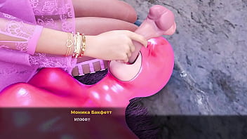 Hot blonde slut plays with big boobs in fashion business 3D hentai