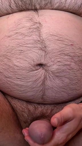 Hairy Bear Ass Spread, Spit, Precum and Sperm