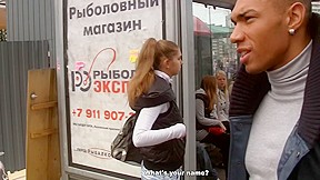 Blonde gets naked and has sex in public