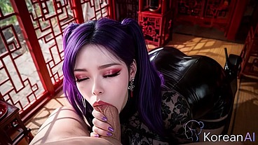 I cornered this petite Korean model in the bedroom corner and fucked her incredibly tight pussy deep until she screamed like crazy [AI]