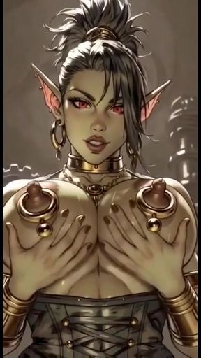 Just Some Female Orc Show Boobs, Ai Animation