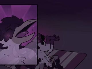 Fur wolf eating gay bird on the beach