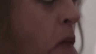 Raunchy minx swallows dick before erotic lovemaking