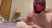 Puppy throat training time!