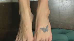 Footjob with kicking and huge cum shot.