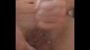 Masturbating my rose with a jet of hot water from the shower