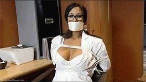 Charlie in: After Hours Fun Repeatedly Binding & Gagging Doc Monaco Throughout Her Offices! (ALL the Gags) (WMV)