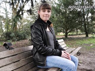 pleasing nineteen years Luna does anal casting