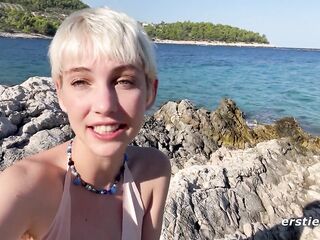 Ersties - Adorable Annika Plays With Herself On A Hot Beach In Croatia
