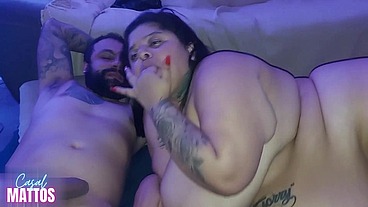 A BBW gostosa gozou gostoso no meu pau Squirt