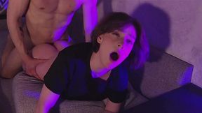 Slim Brunette Amazed Her Step-bro With BJ & Let Him Fuck Her Hard While They Were Watching Hentai