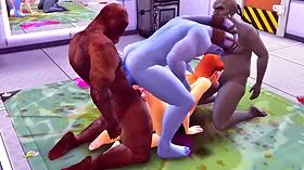 Mission 001: alien gang bang  sims 4
