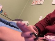 playing with my big veiny dick between classes - need study buddy.