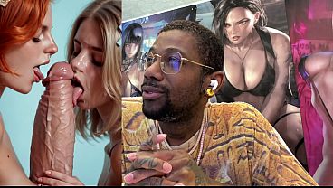 Delicious Naughty Blonde And Ginger Teens Licking A BWC While Cumming, AI Generated