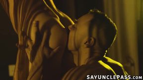 ”Hunk Skyy Knox gives Milo tight butt a nice & deep pounding”