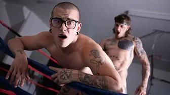 Bo Sinn dominates twink Harvey Sid with his big dick in the ring
