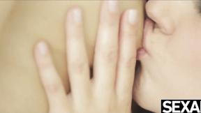 ”See these two beauties drive each other wild with their tongues”