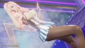 [mmd] Hyolyn - Wait Seraphine Sexy Striptease League of Legends Uncensored Hentai