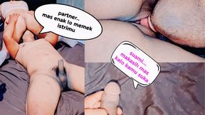 Indonesia threesom. Licking a friend's wife's pussy in front of her husband, while her husband just shuffles his cock and is busy videoin