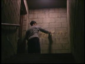 Horny thug sucks white boys face in a dark alley
