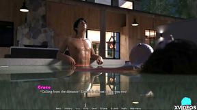 [Gameplay] THE CABIN #34 • Hot action with redhead in the pool