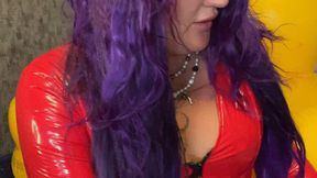 val in latex dress ride on inflatable and fucking pussy