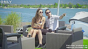 Flirtatious Gold Digger Alyssa Reece screwing hard with Raul Costa