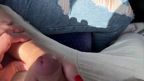 Full version - Crazy risky Handjob in the Train and left a Surprise on the Seat