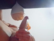 Fucking a fleshlight hands free - Training my cock to last longer in sex
