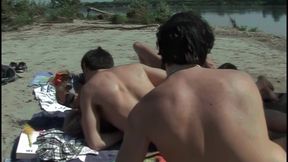 Beach Gangbang with My Boyfriend's Friends