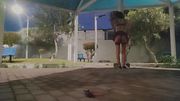 sabina en lencería de colegiala en la calle