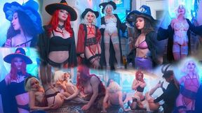 Goth witch punsch girl gives blowjob and rides big cock at wild orgies