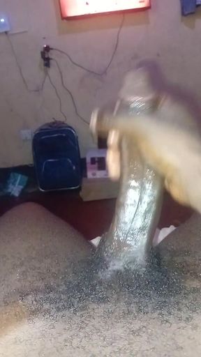 Stroking My Big Monster Cock