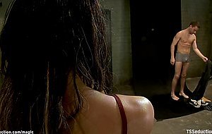 Shemale director bind and fuck student