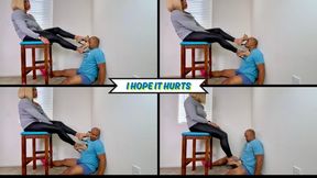 I Hope It Hurts - Goddess Rapture Makes Her Foot Slave Sit at Her Feet - He Must Do As She Says To Her High Heels & Feet, Or Get Punished By Them - UltraHD (WMV)