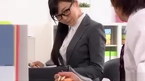 Busty Ayane Haruna's Steamy Office Blowjob Rimming Session