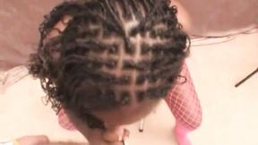 ”Big tittied ebony in fishnets”